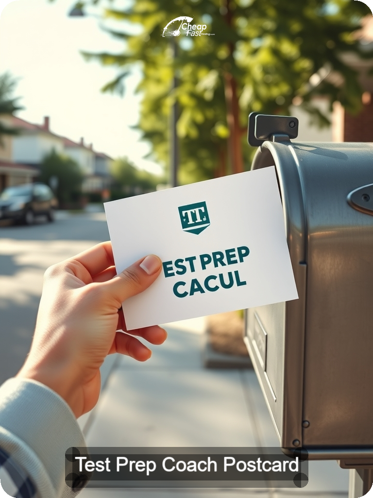 Test Prep Coach Postcard Sample 05 · 5" x 7" design sample