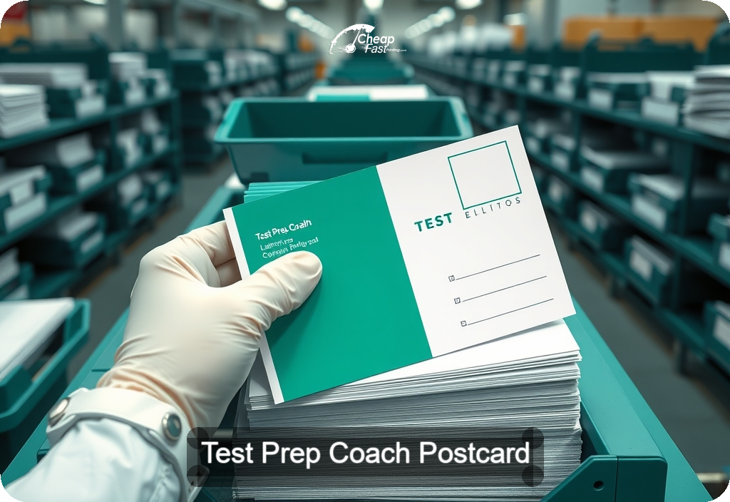 Test Prep Coach Postcard Sample 07 · 6" x 11" design sample