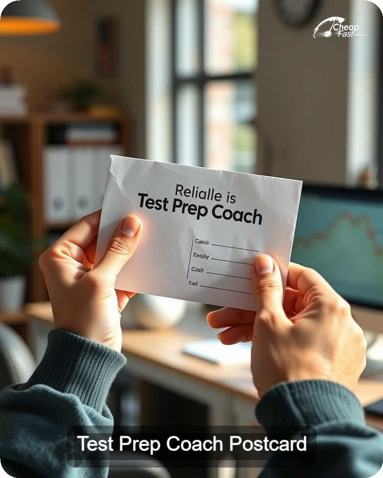 Test Prep Coach Postcard Sample 09 · 4.25" x 5.5" design sample