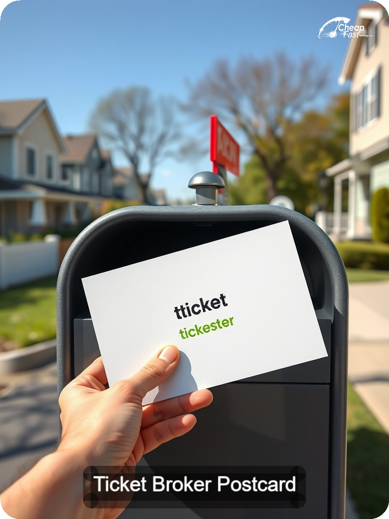 Ticket Broker Postcard Sample 06 · 5" x 7" design sample