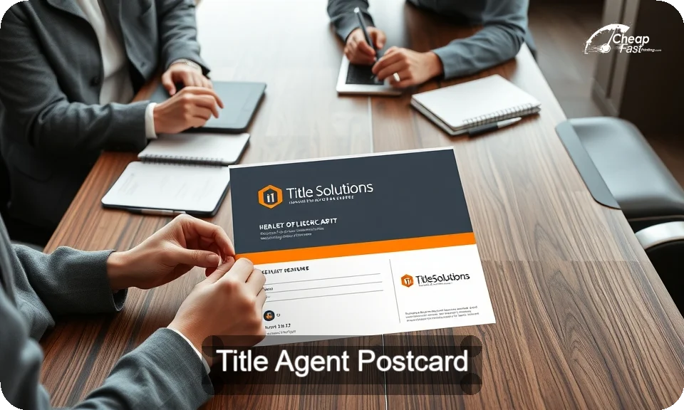 Title Agent Postcard Sample 07 · 4" x 9" design sample