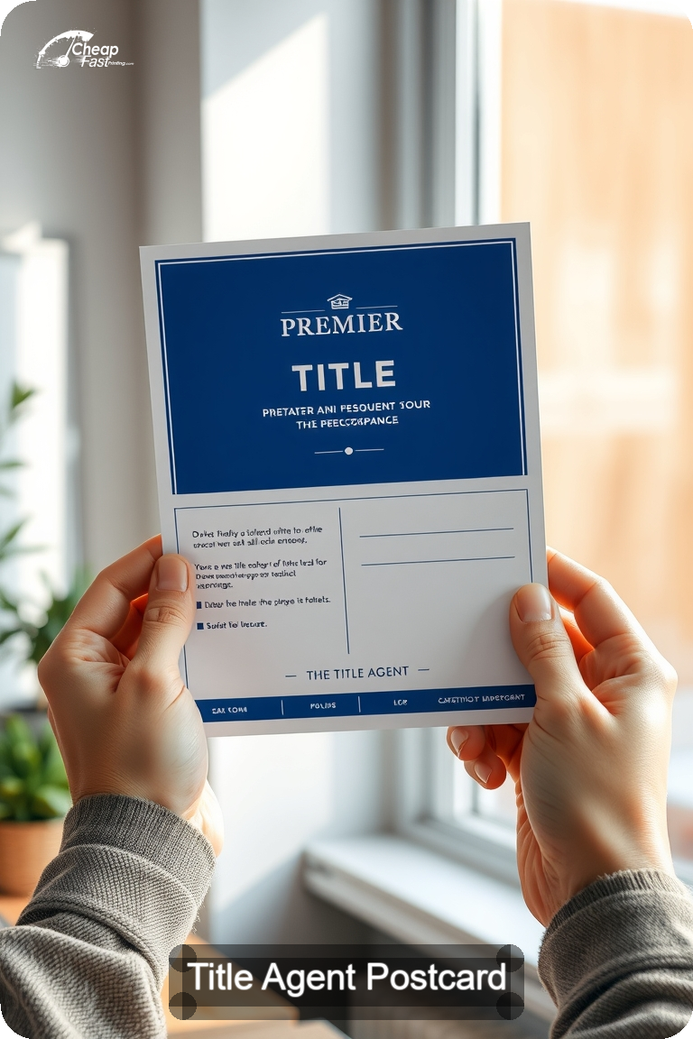 Title Agent Postcard Sample 10 · 4.5" x 11" design sample