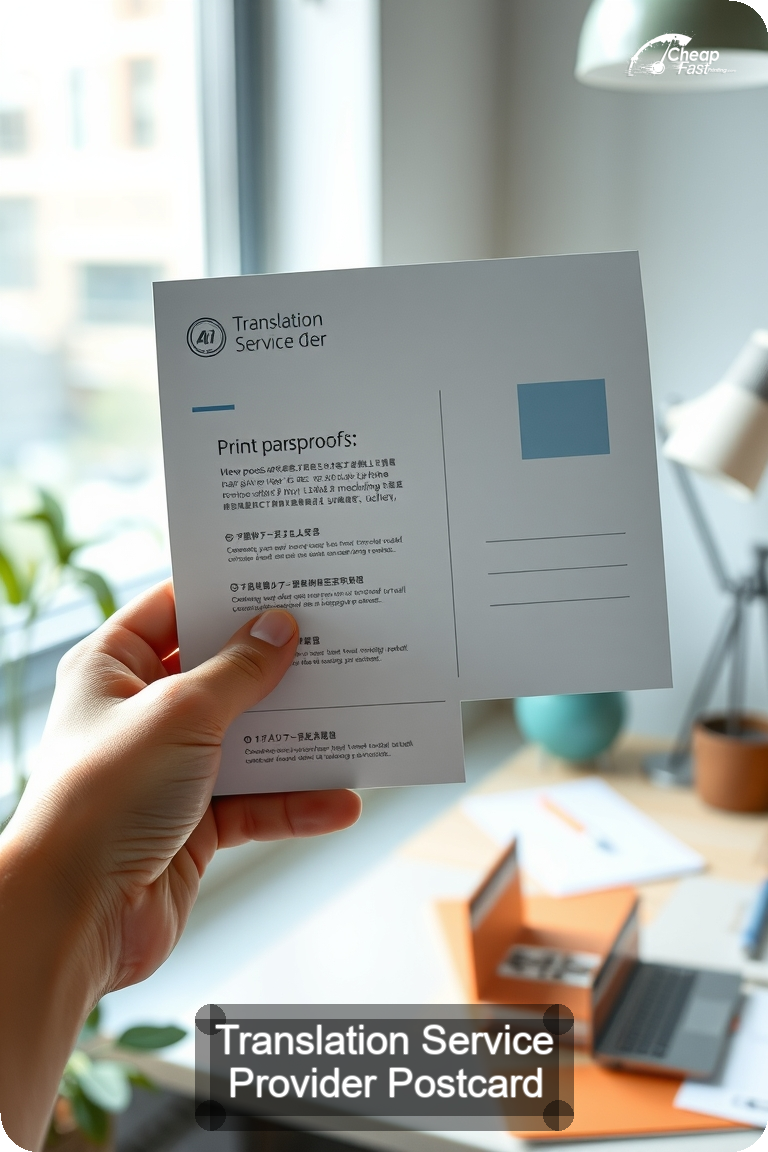 Translation Service Provider Postcard Sample 04 · 4.5" x 11" design sample