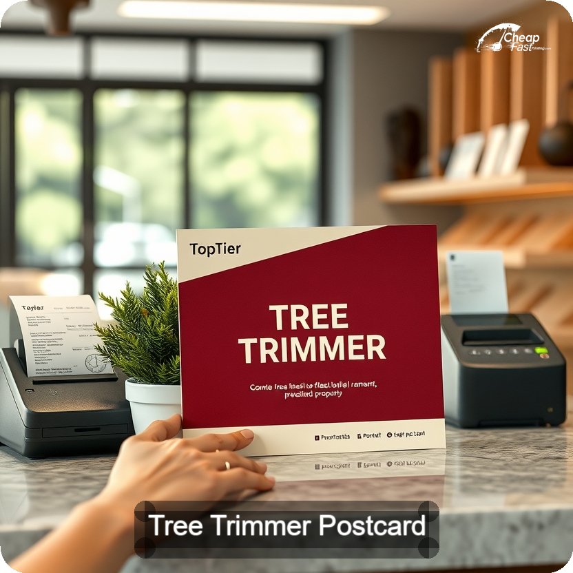 Tree Trimmer Postcard Sample 04 · 5" x 5" design sample