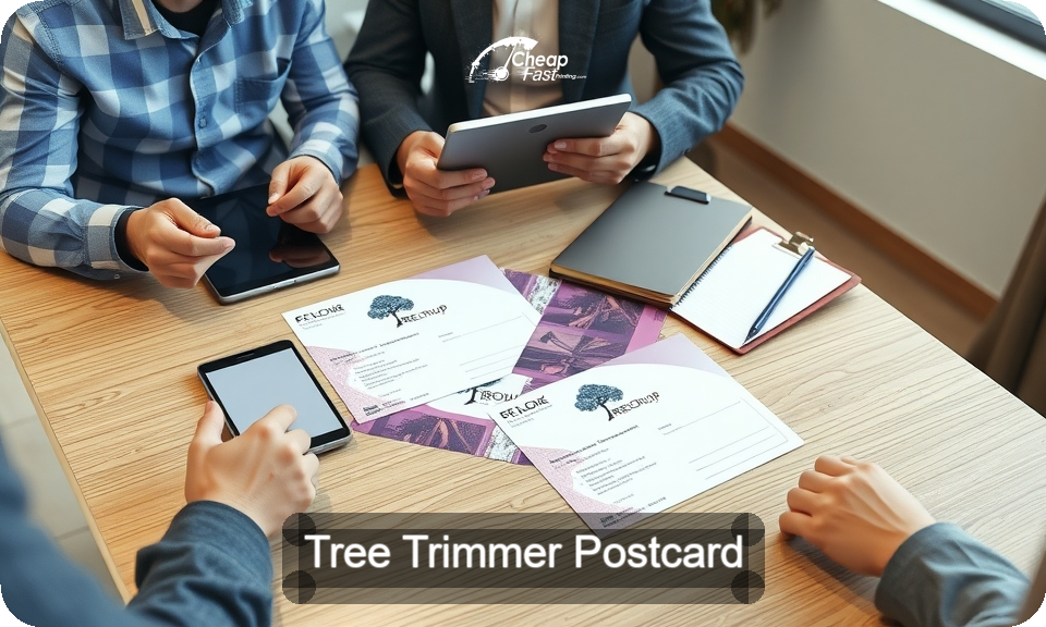 Tree Trimmer Postcard Sample 06 · 4" x 9" design sample