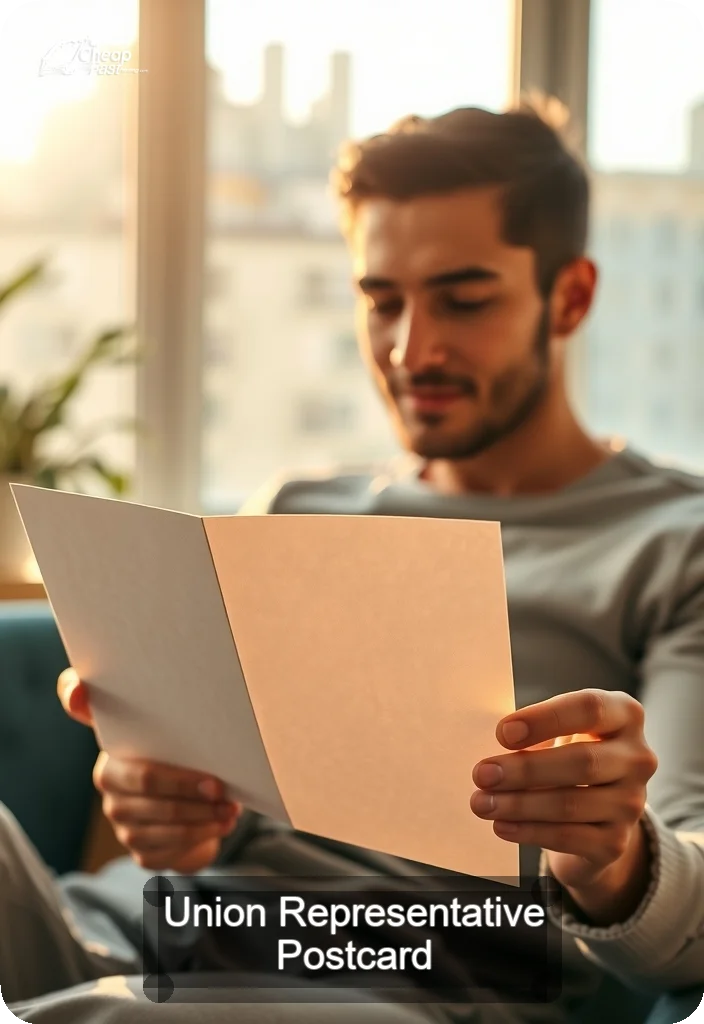 Union Representative Postcard Sample 03 · 4.5" x 6.5" design sample