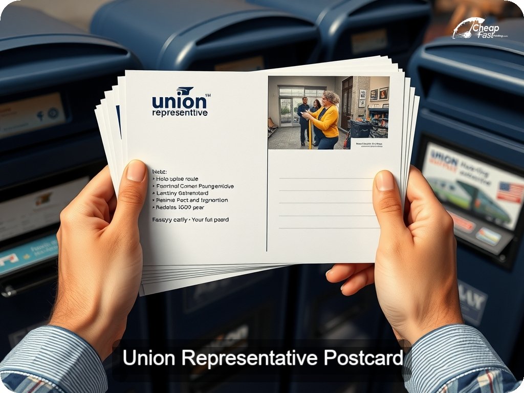 Union Representative Postcard Sample 04 · 6.5" x 9" design sample