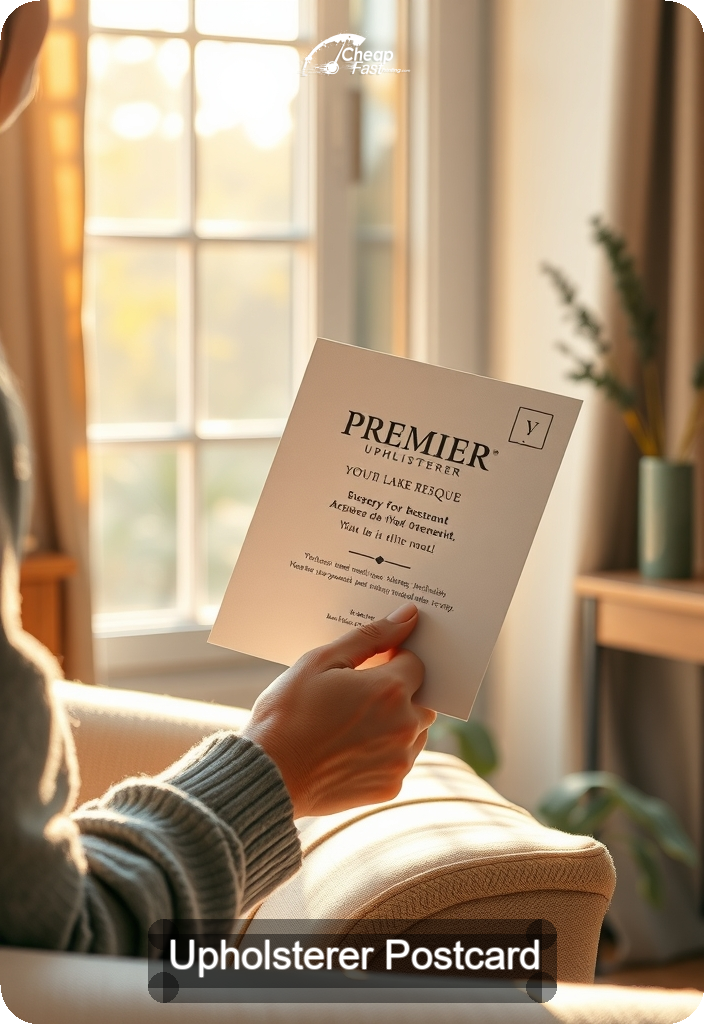 Upholsterer Postcard Sample 06 · 4.5" x 6.5" design sample