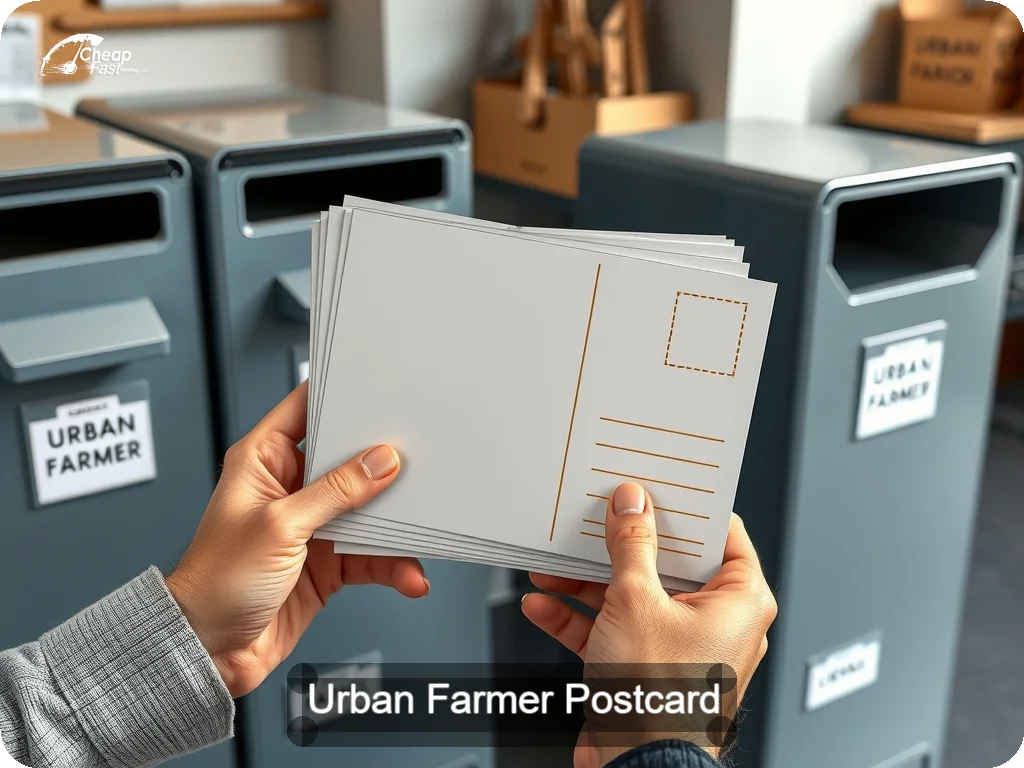 Urban Farmer Postcard Sample 07 · 6.5" x 9" design sample