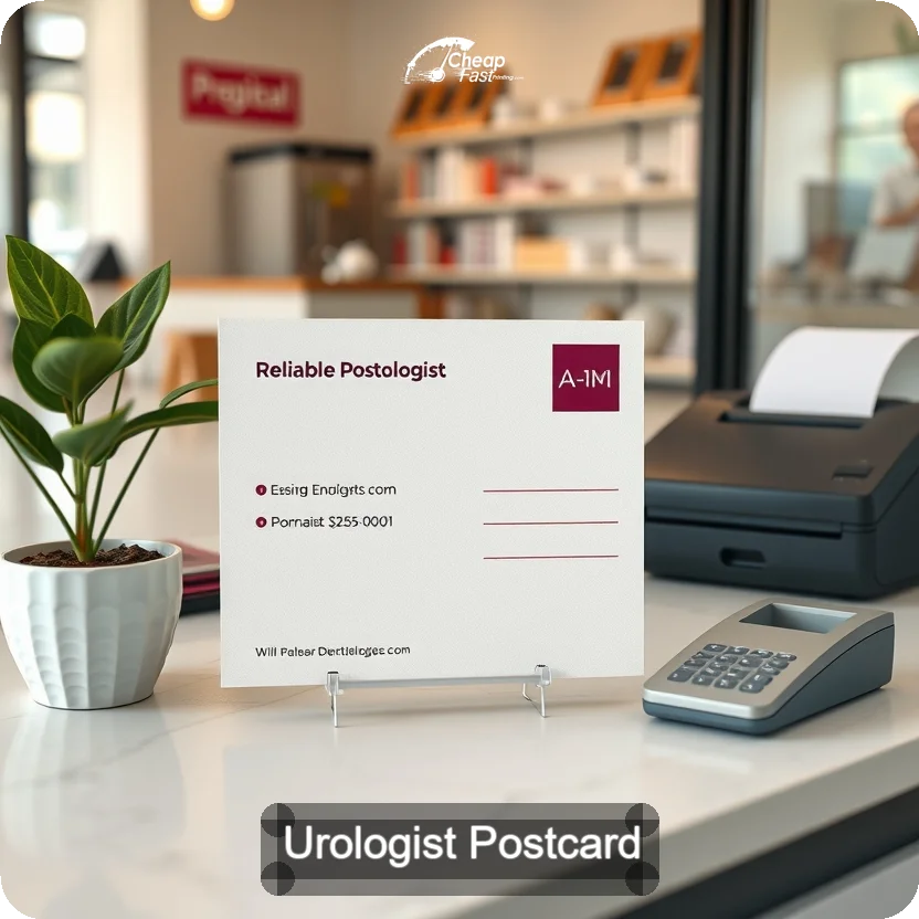 Urologist Postcard Sample 02 · 5" x 5" design sample