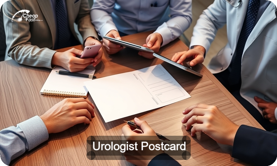 Urologist Postcard Sample 04 · 4" x 9" design sample