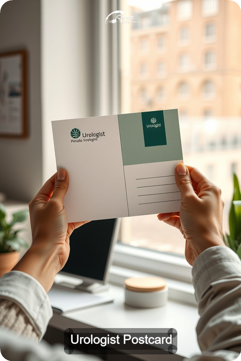 Urologist Postcard Sample 07 · 4.5" x 11" design sample