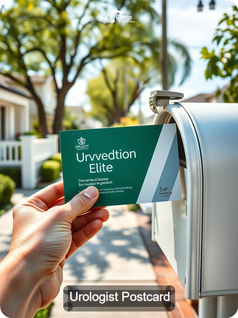 Urologist Postcard Sample 09 · 5" x 7" design sample