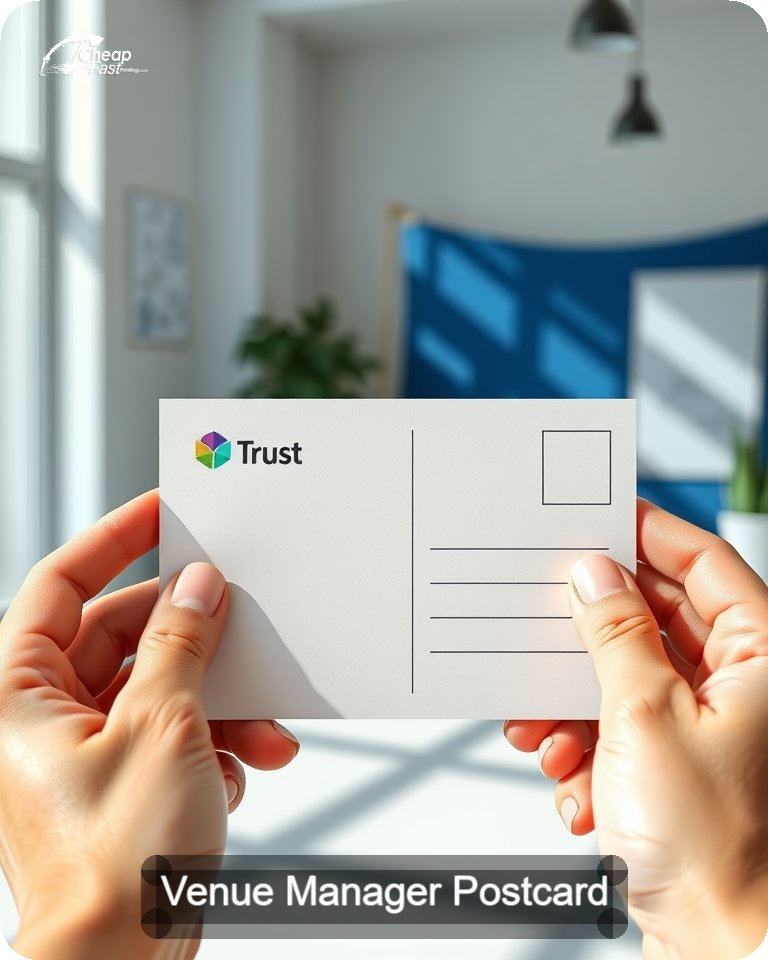 Venue Manager Postcard Sample 08 · 4.25" x 5.5" design sample