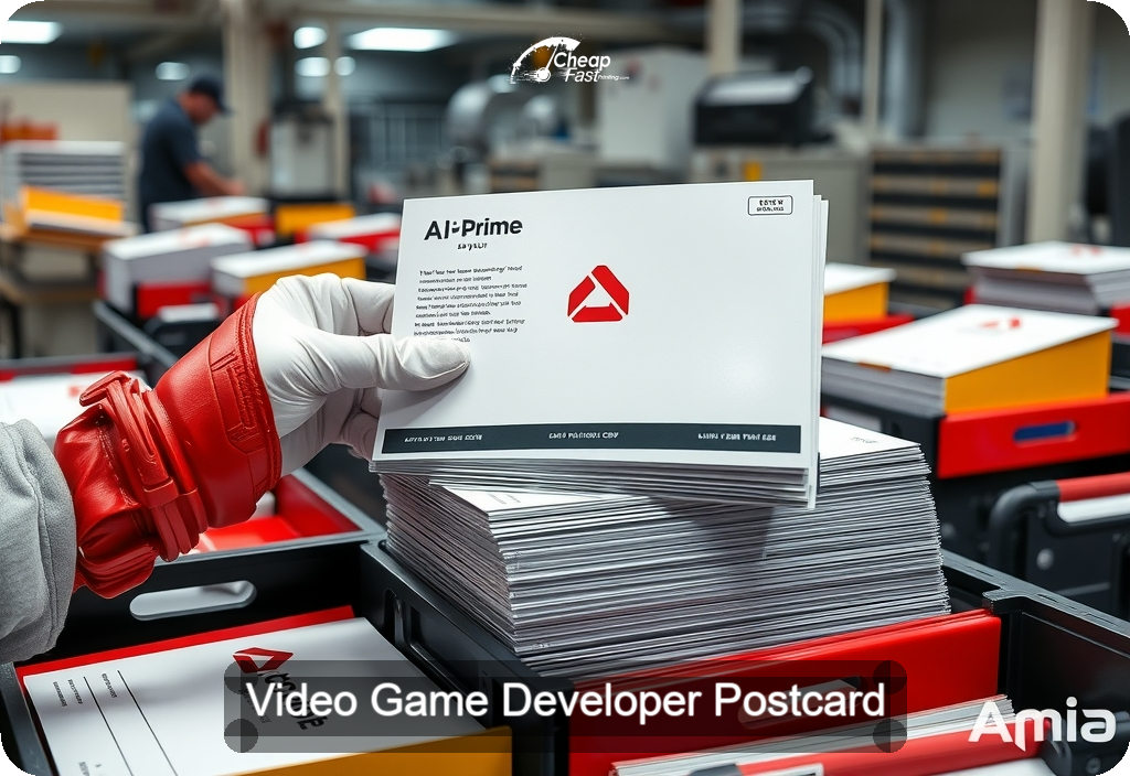 Video Game Developer Postcard Sample 06 · 6" x 11" design sample