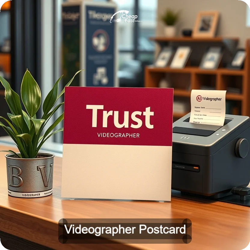 Videographer Postcard Sample 01 · 5" x 5" design sample