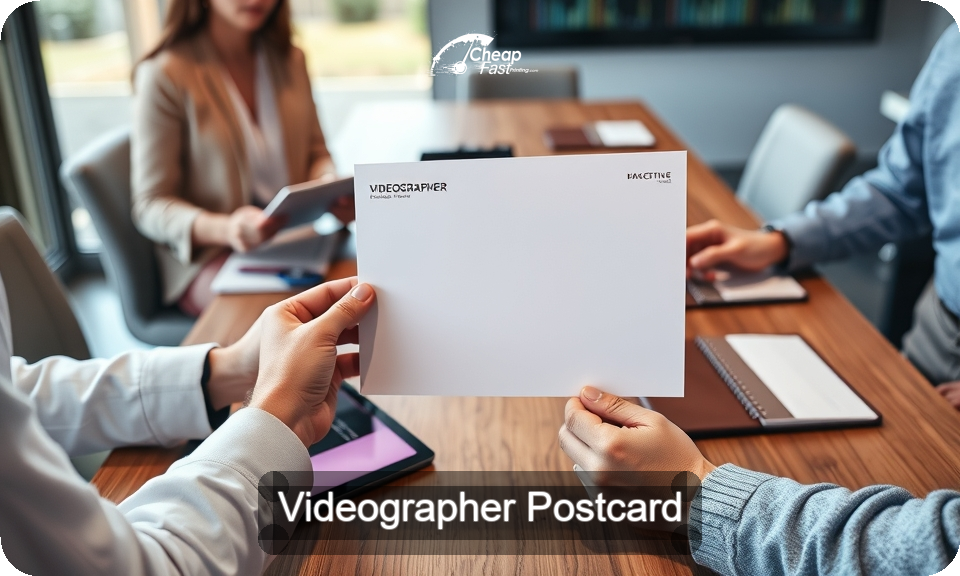 Videographer Postcard Sample 03 · 4" x 9" design sample