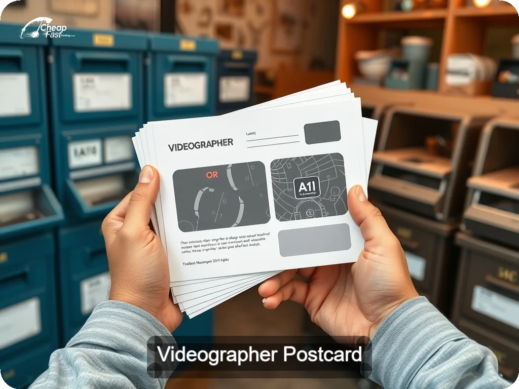 Videographer Postcard Sample 05 · 6.5" x 9" design sample