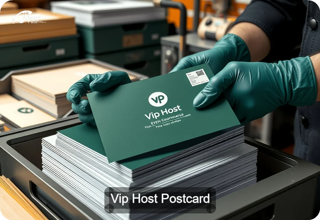 Vip Host Postcard Sample 03 · 6" x 11" design sample