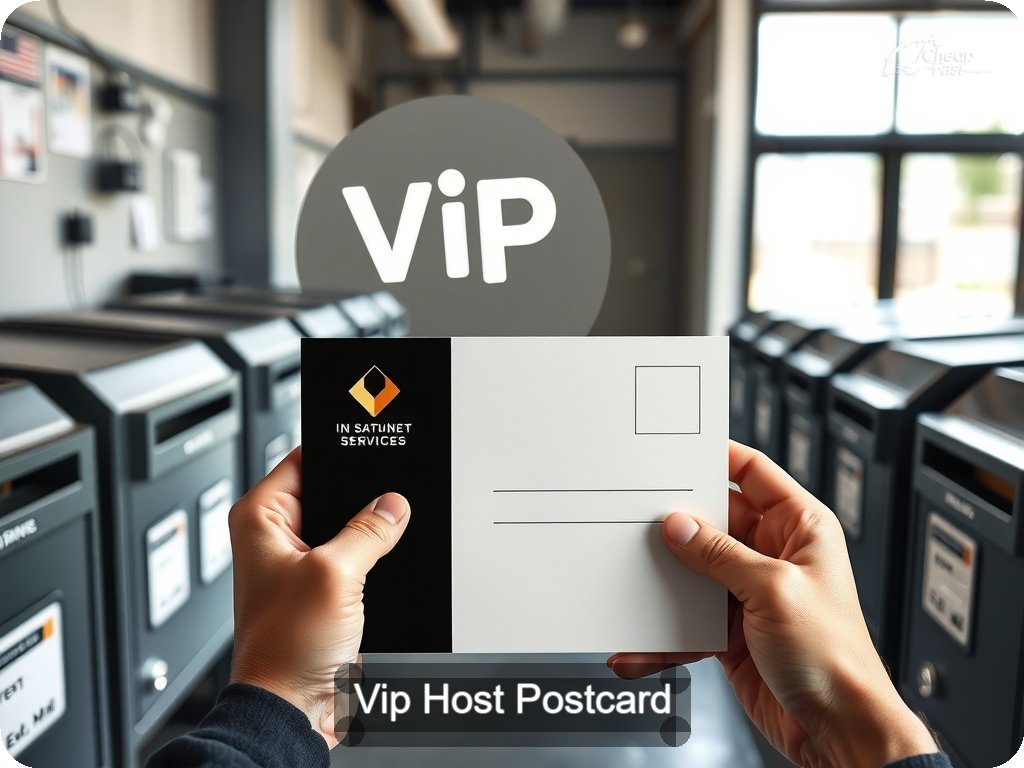 Vip Host Postcard Sample 08 · 6.5" x 9" design sample