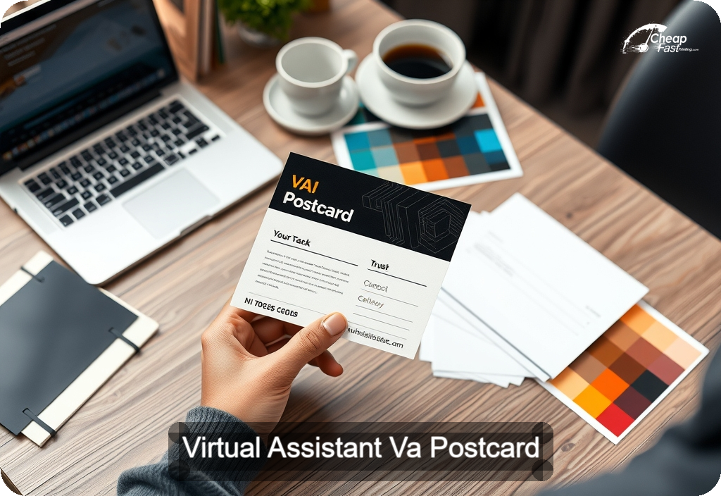 Virtual Assistant Va Postcard Sample 03 · 4" x 6" design sample