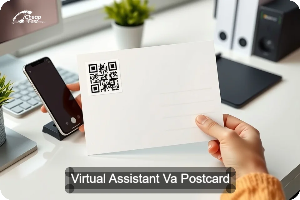 Virtual Assistant Va Postcard Sample 05 · 6" x 9" design sample