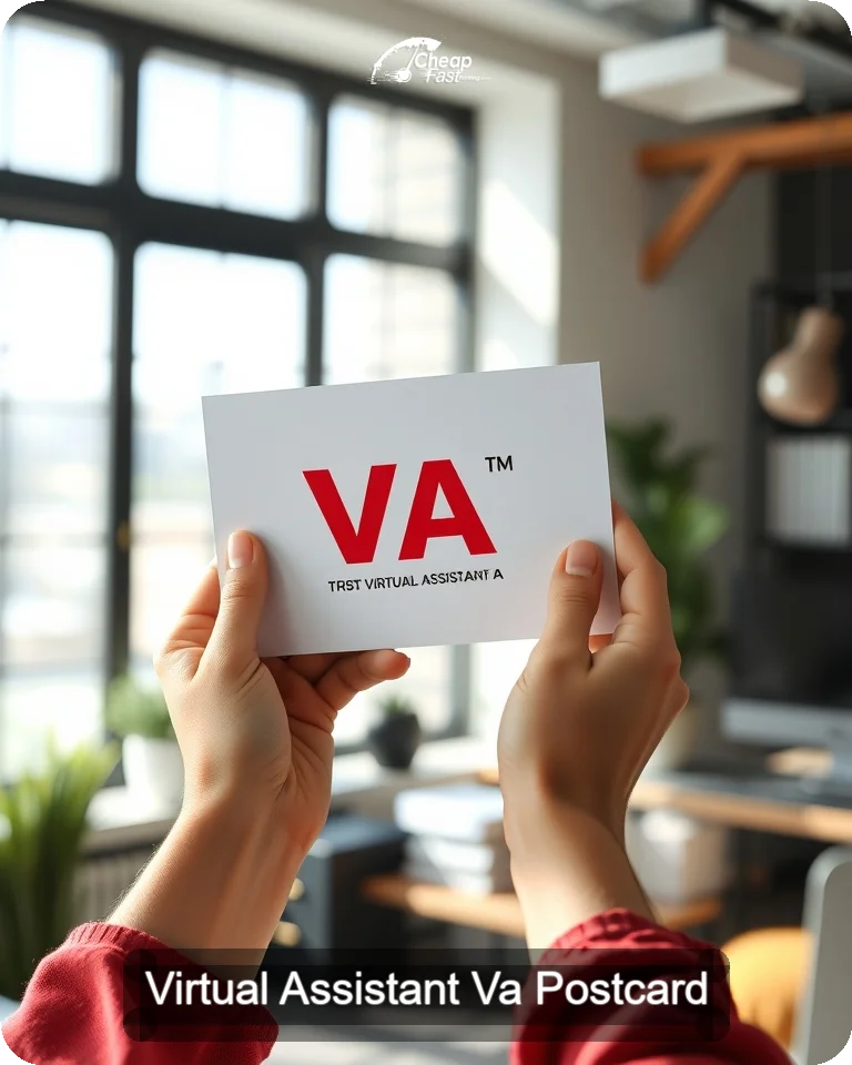 Virtual Assistant Va Postcard Sample 08 · 4.25" x 5.5" design sample