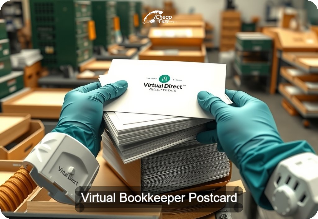 Virtual Bookkeeper Postcard Sample 05 · 6" x 11" design sample