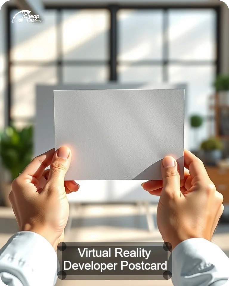 Virtual Reality Developer Postcard Sample 04 · 4.25" x 5.5" design sample