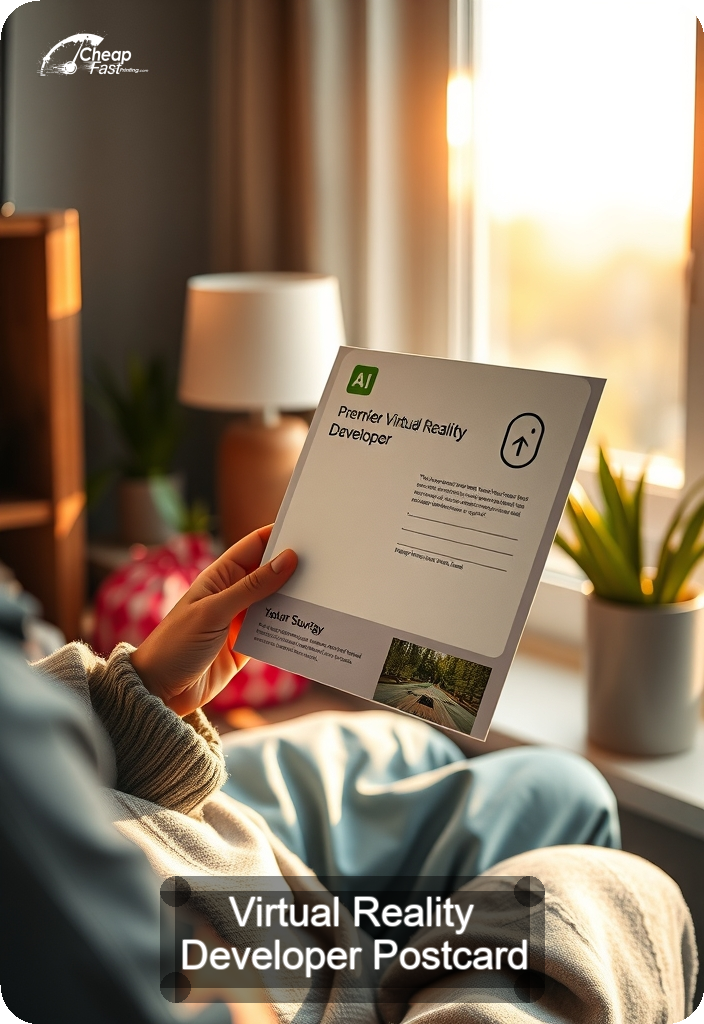 Virtual Reality Developer Postcard Sample 06 · 4.5" x 6.5" design sample