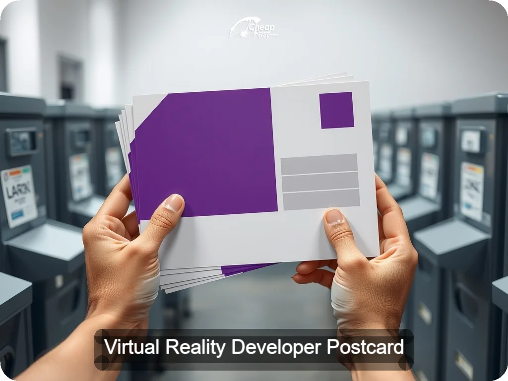 Virtual Reality Developer Postcard Sample 07 · 6.5" x 9" design sample