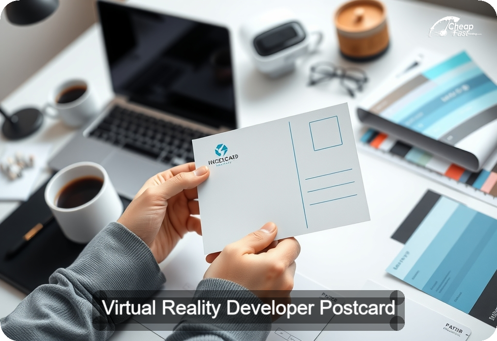 Virtual Reality Developer Postcard Sample 09 · 4" x 6" design sample