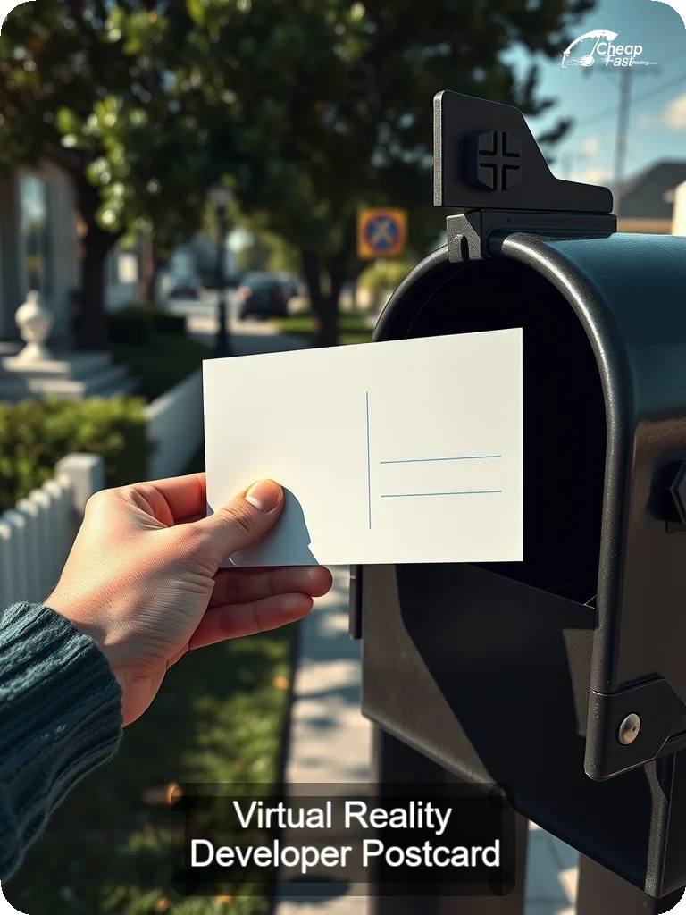 Virtual Reality Developer Postcard Sample 10 · 5" x 7" design sample