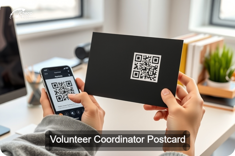 Volunteer Coordinator Postcard Sample 08 · 6" x 9" design sample