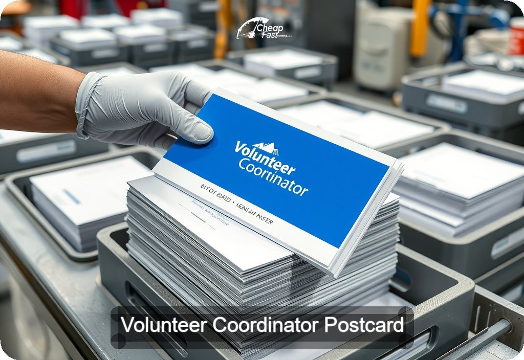 Volunteer Coordinator Postcard Sample 09 · 6" x 11" design sample