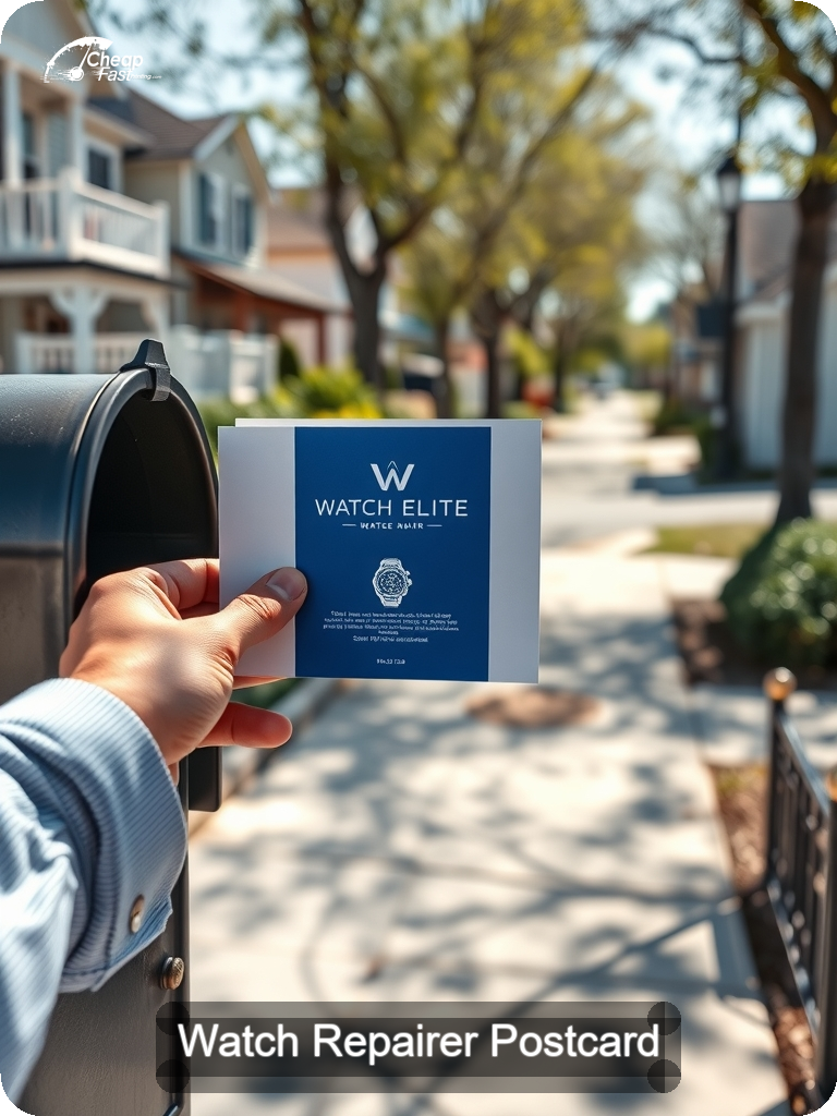 Watch Repairer Postcard Sample 09 · 5" x 7" design sample