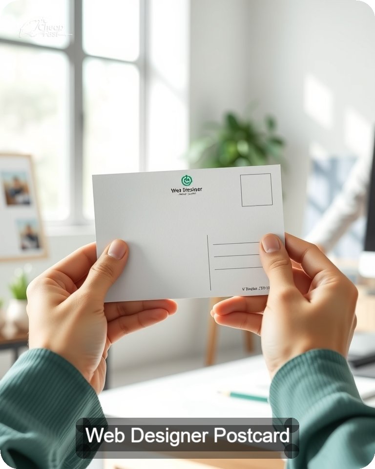 Web Designer Postcard Sample 09 · 4.25" x 5.5" design sample