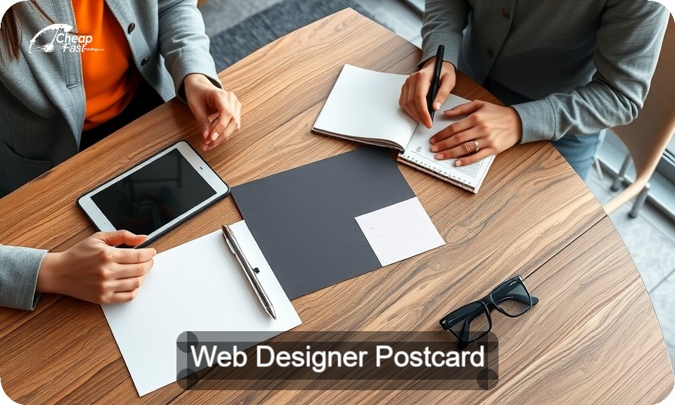 Web Designer Postcard Sample 10 · 4" x 9" design sample