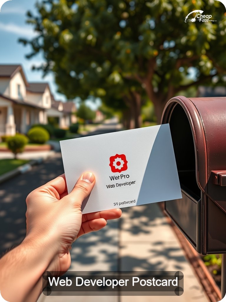 Web Developer Postcard Sample 03 · 5" x 7" design sample