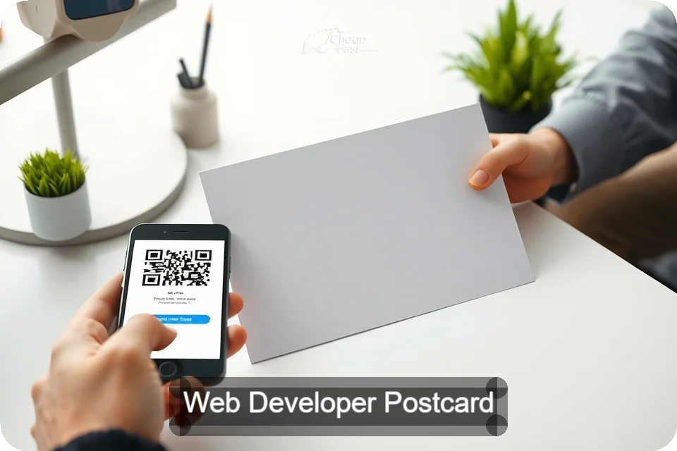 Web Developer Postcard Sample 04 · 6" x 9" design sample