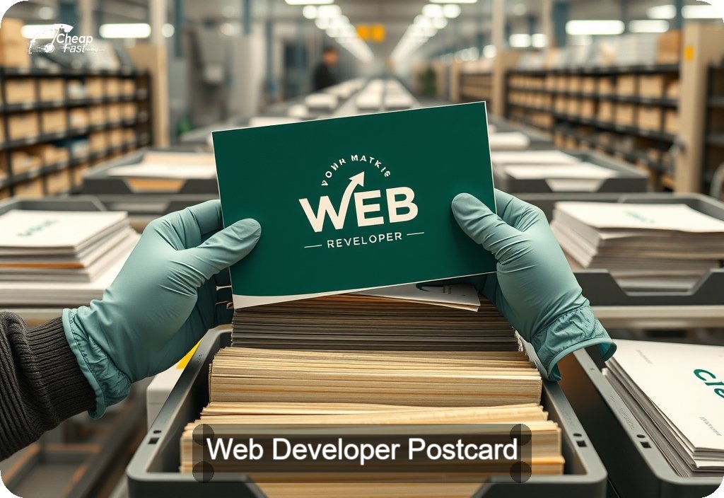 Web Developer Postcard Sample 05 · 6" x 11" design sample