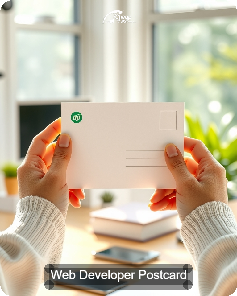 Web Developer Postcard Sample 07 · 4.25" x 5.5" design sample