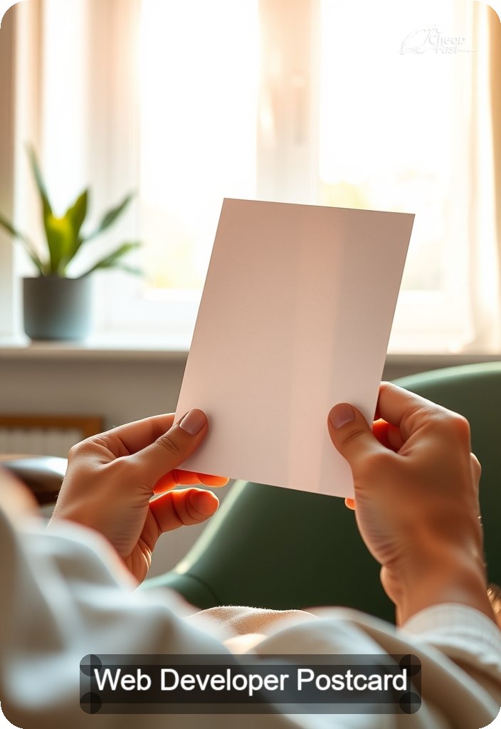 Web Developer Postcard Sample 09 · 4.5" x 6.5" design sample