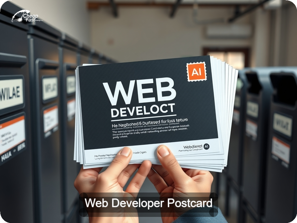 Web Developer Postcard Sample 10 · 6.5" x 9" design sample