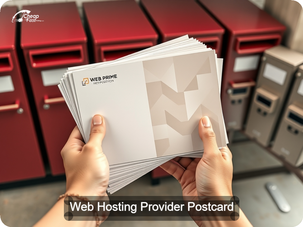 Web Hosting Provider Postcard Sample 01 · 6.5" x 9" design sample