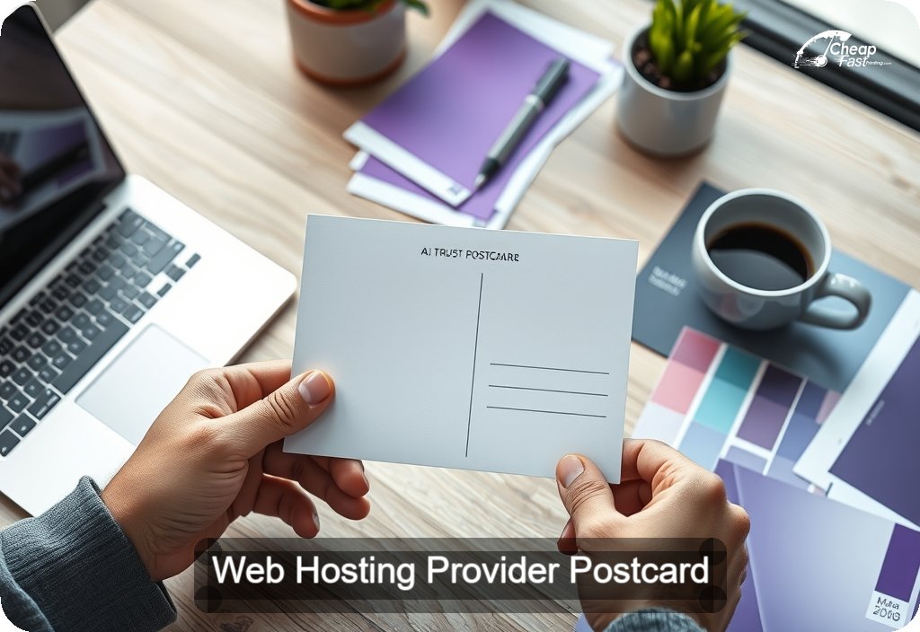 Web Hosting Provider Postcard Sample 03 · 4" x 6" design sample
