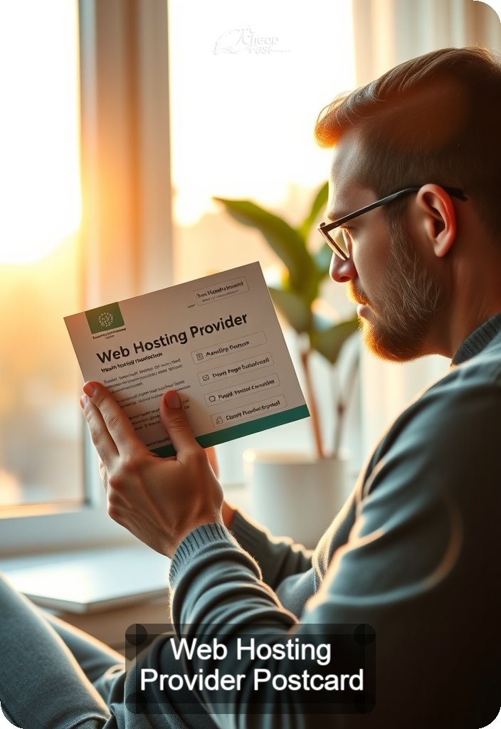 Web Hosting Provider Postcard Sample 10 · 4.5" x 6.5" design sample