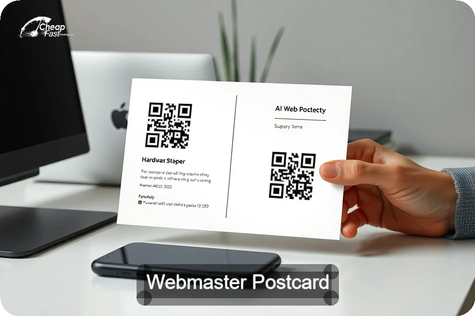 Webmaster Postcard Sample 01 · 6" x 9" design sample