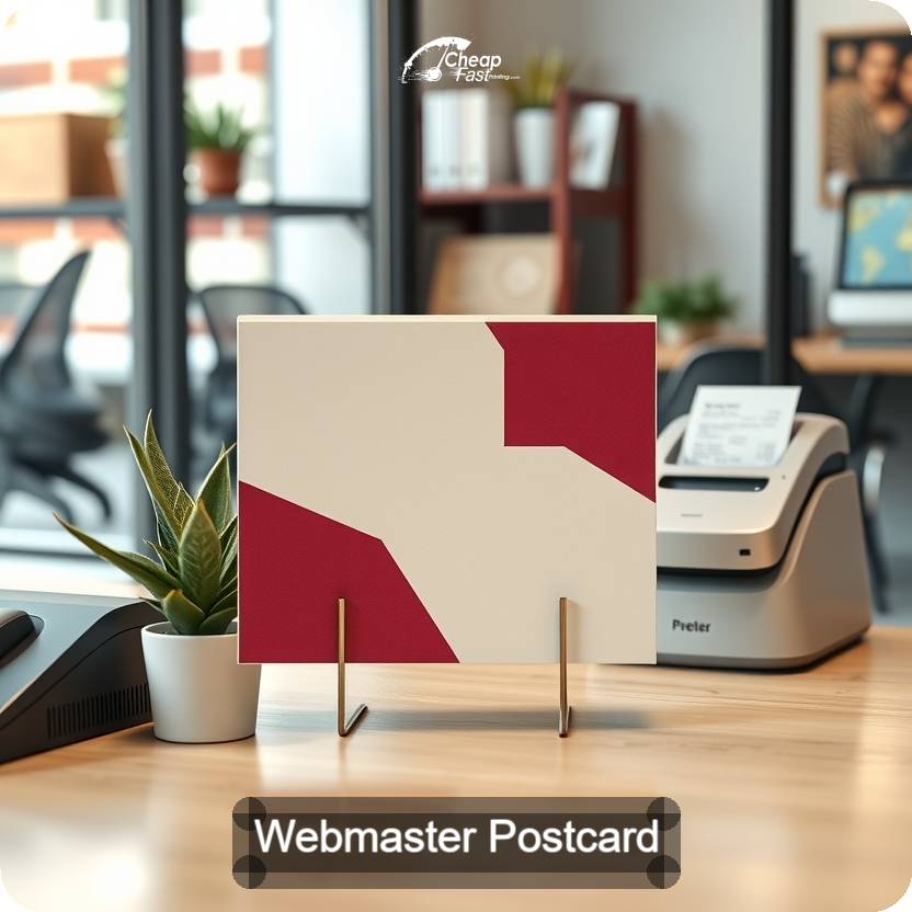 Webmaster Postcard Sample 03 · 5" x 5" design sample