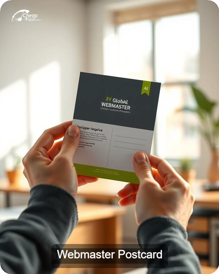 Webmaster Postcard Sample 04 · 4.25" x 5.5" design sample